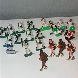 Vintage Plastic Cupcake Toppers Mostly Baseball Players + Few Others Wilton Etc